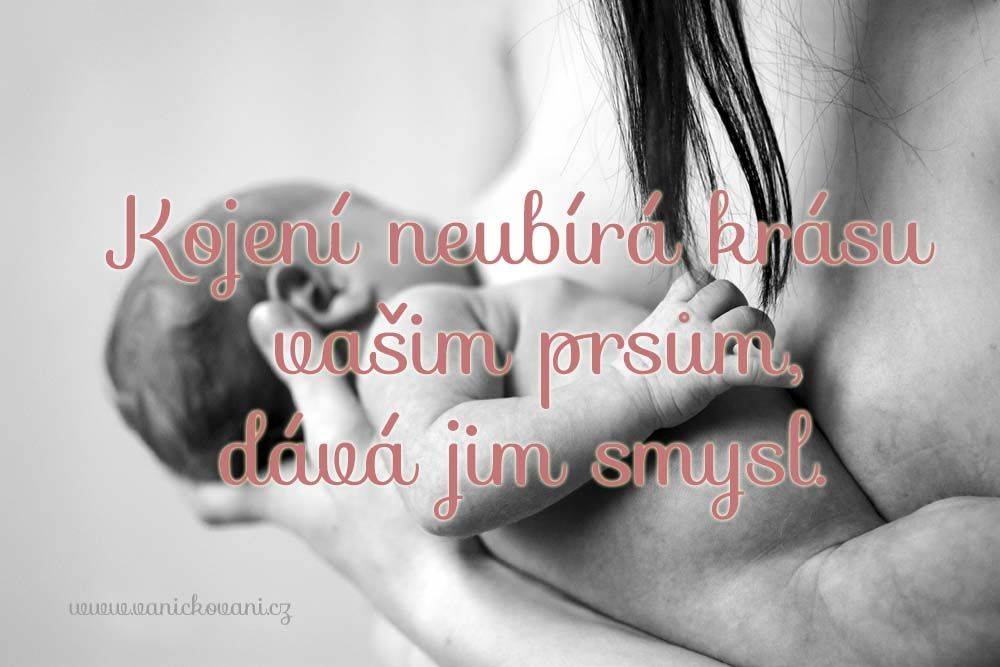 Kojení neubírá krásu vašim prsům. Dává jim smysl.